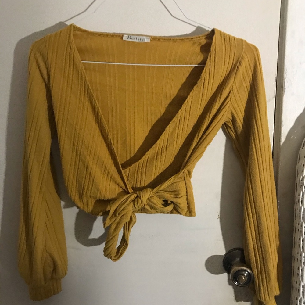Tie up long sleeve shirt